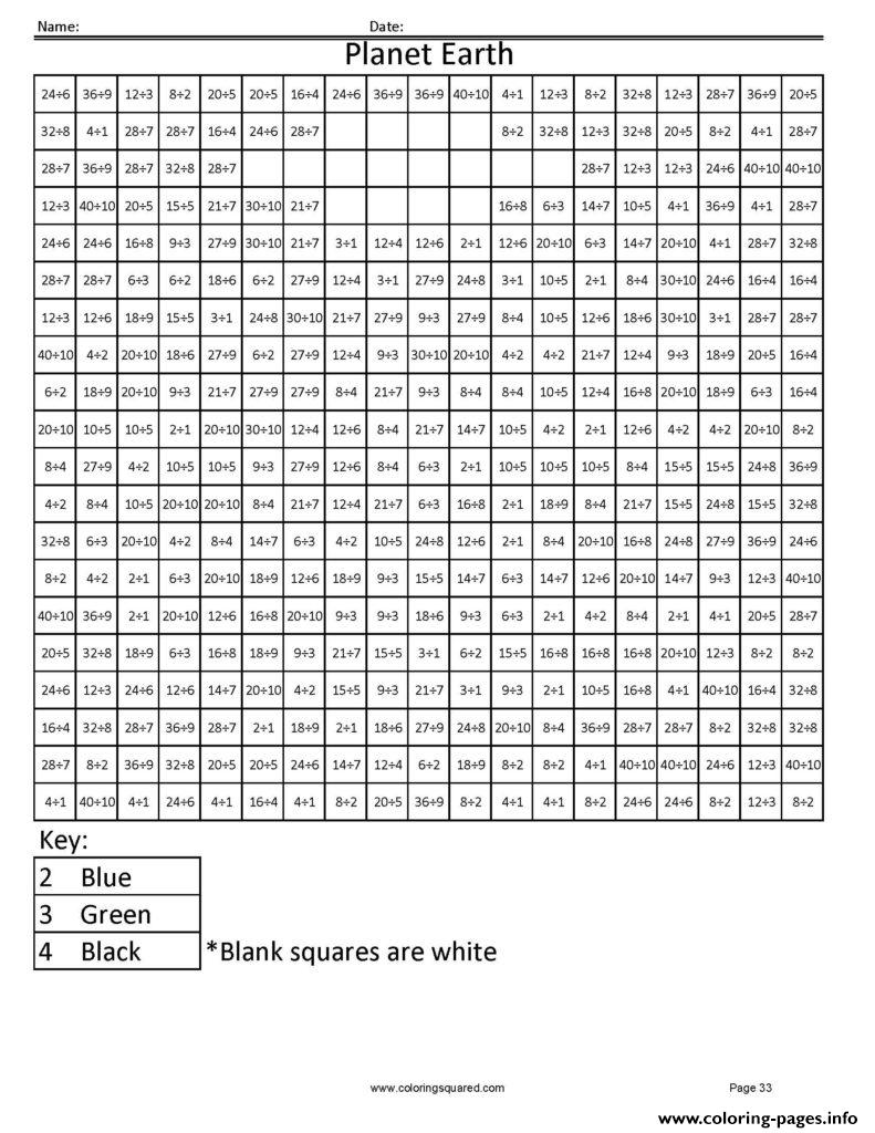 Star Wars Multiplication Coloring Squared Coloring Pages