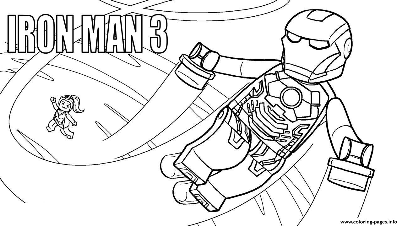 Lego Marvel Iron Man 3 Coloring Pages Printable