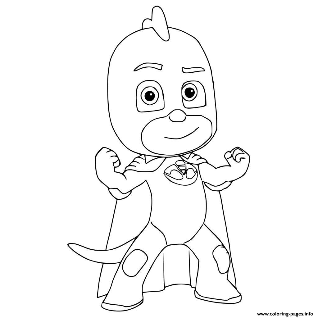 Gambar Pj Masks Coloring Pages Free Printable Gekko Mask Di Rebanas 