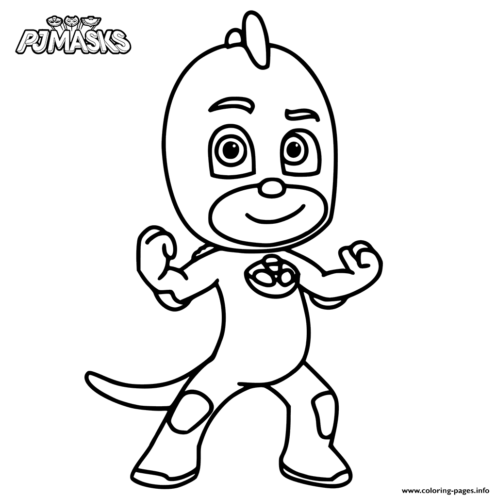 Colour In Gekko From PJ Masks coloring pages