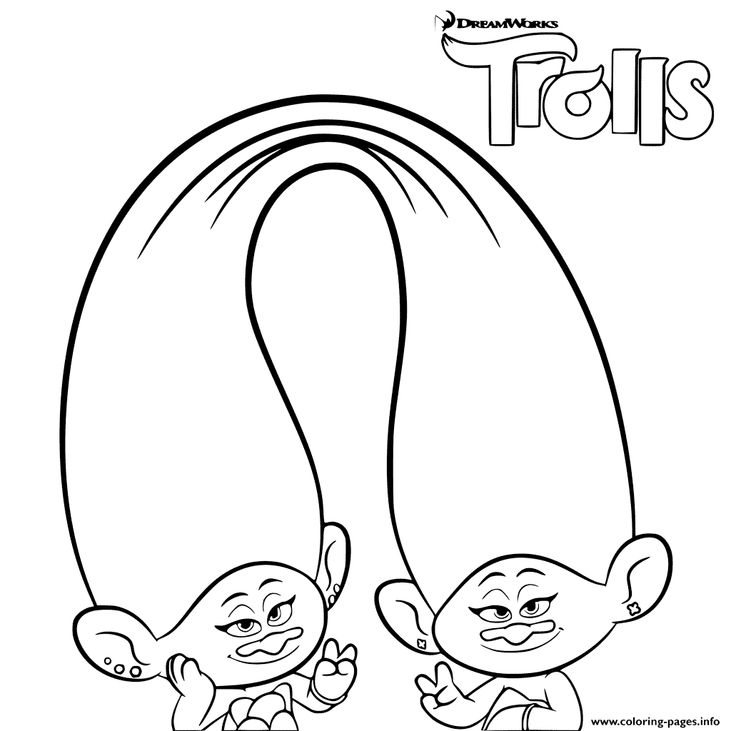 Trolls Coloring Girls Pages Printable Frozen