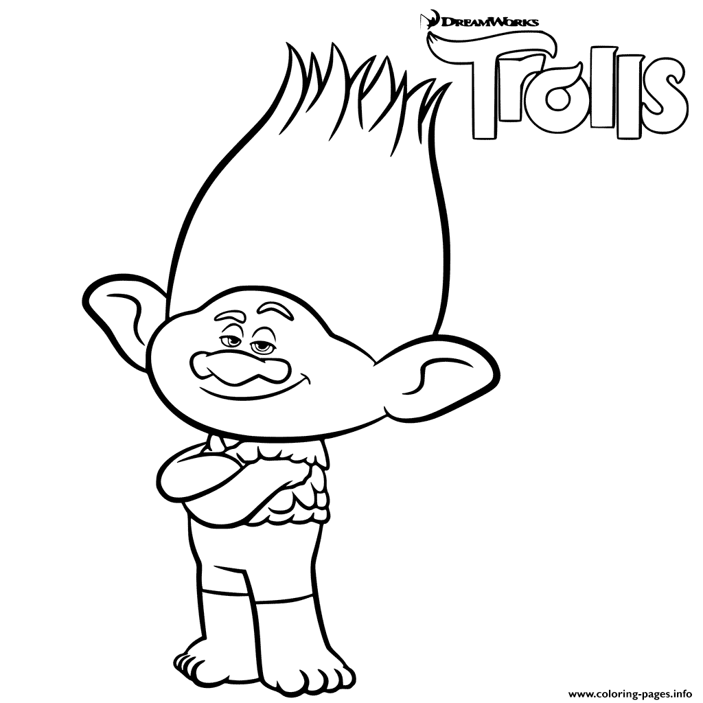 Branch Trolls Coloring Pages Printable