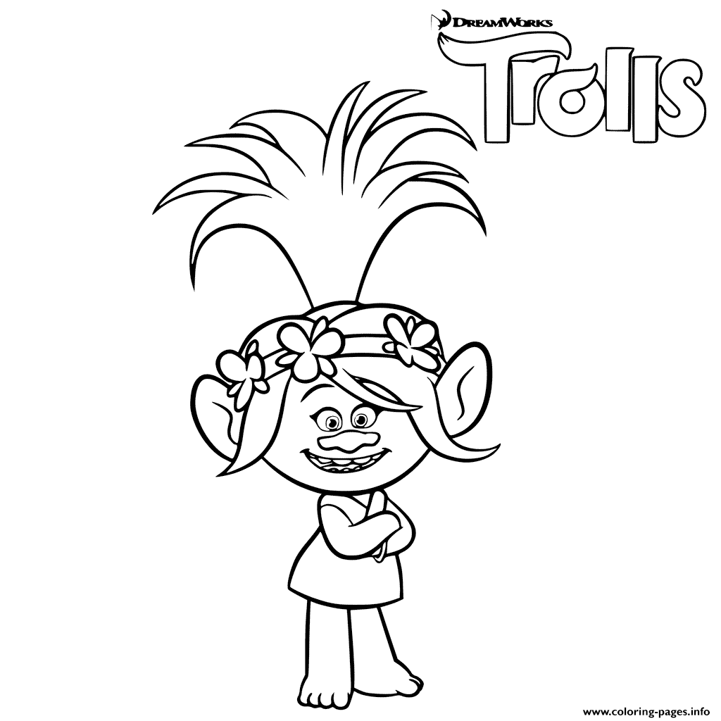 Gambar Trolls Coloring Pages Princess Poppy Book Kids Di Rebanas - Rebanas