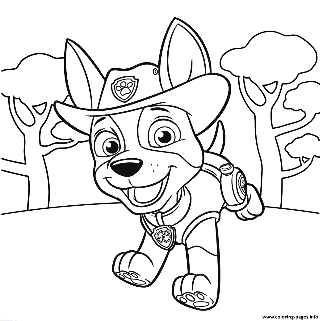 Jungle Pup Tracker Paw Patrol Coloring Pages Printable Wwwpaw