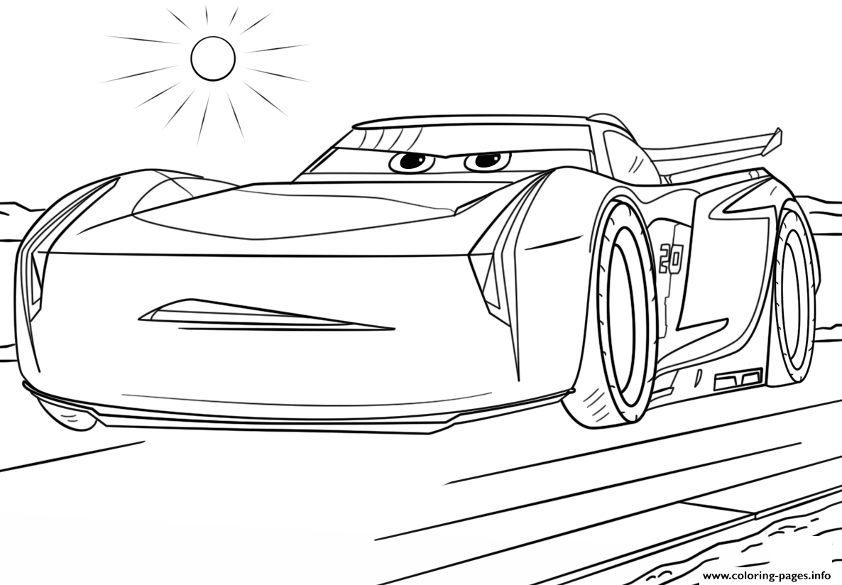 Jackson Storm Cars 3 Disney Coloring Pages Printable