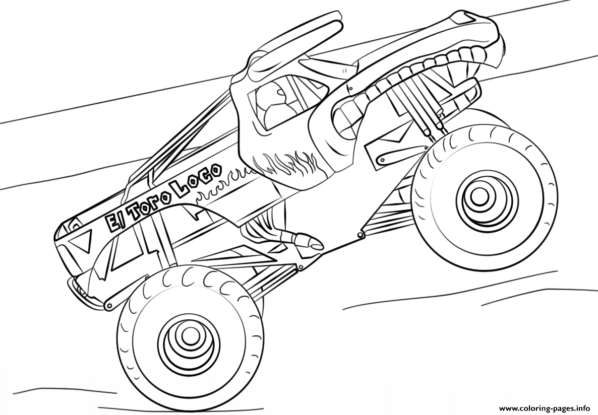 El Toro Loco Monster Truck coloring pages Print Download