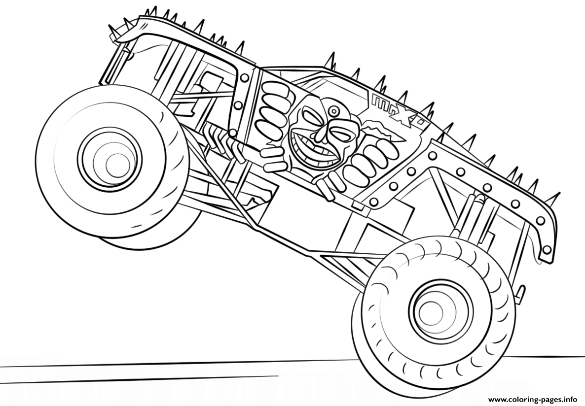 Max D Monster Truck Bigfoot Coloring Pages Printable