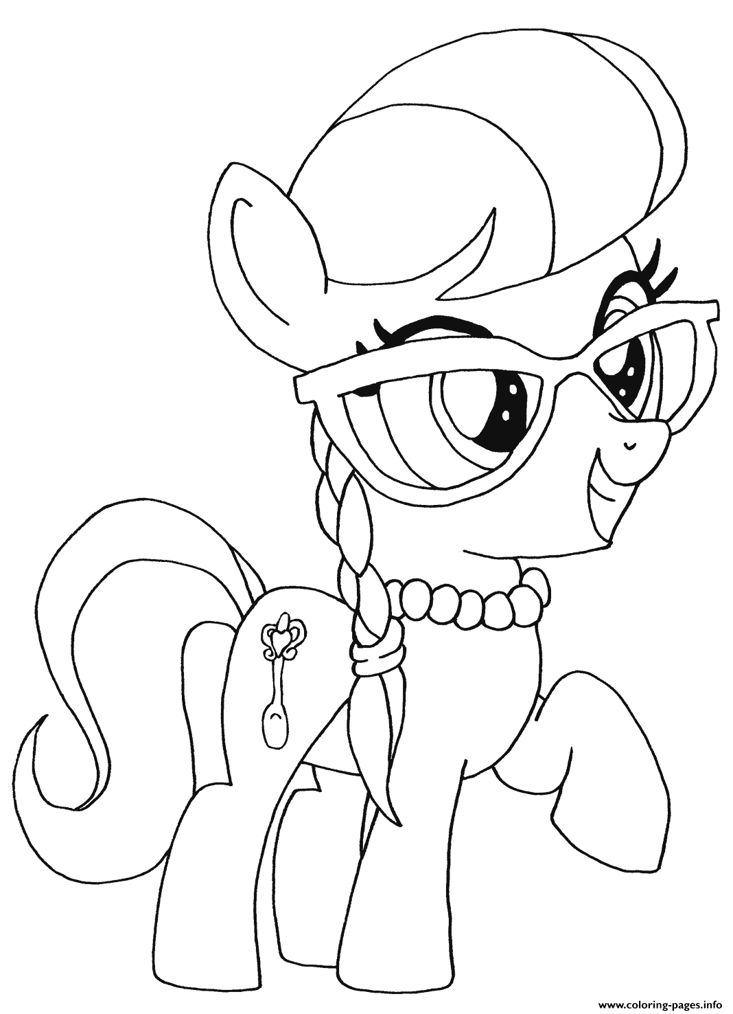 Silver Spoon Pony Coloring Pages Printable Apple Bloom