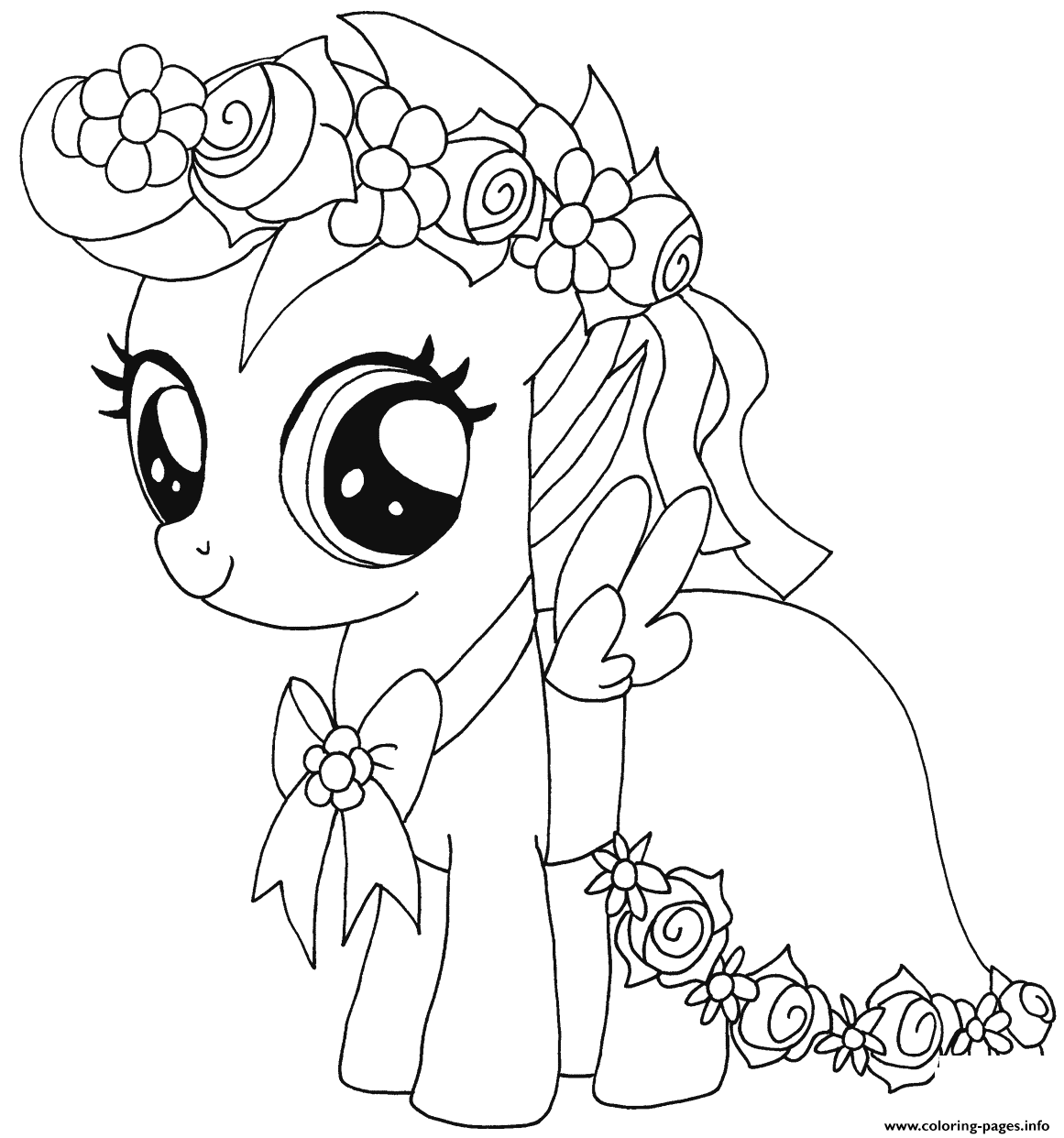 Baby Scootaloo My Little Pony coloring pages Print Download