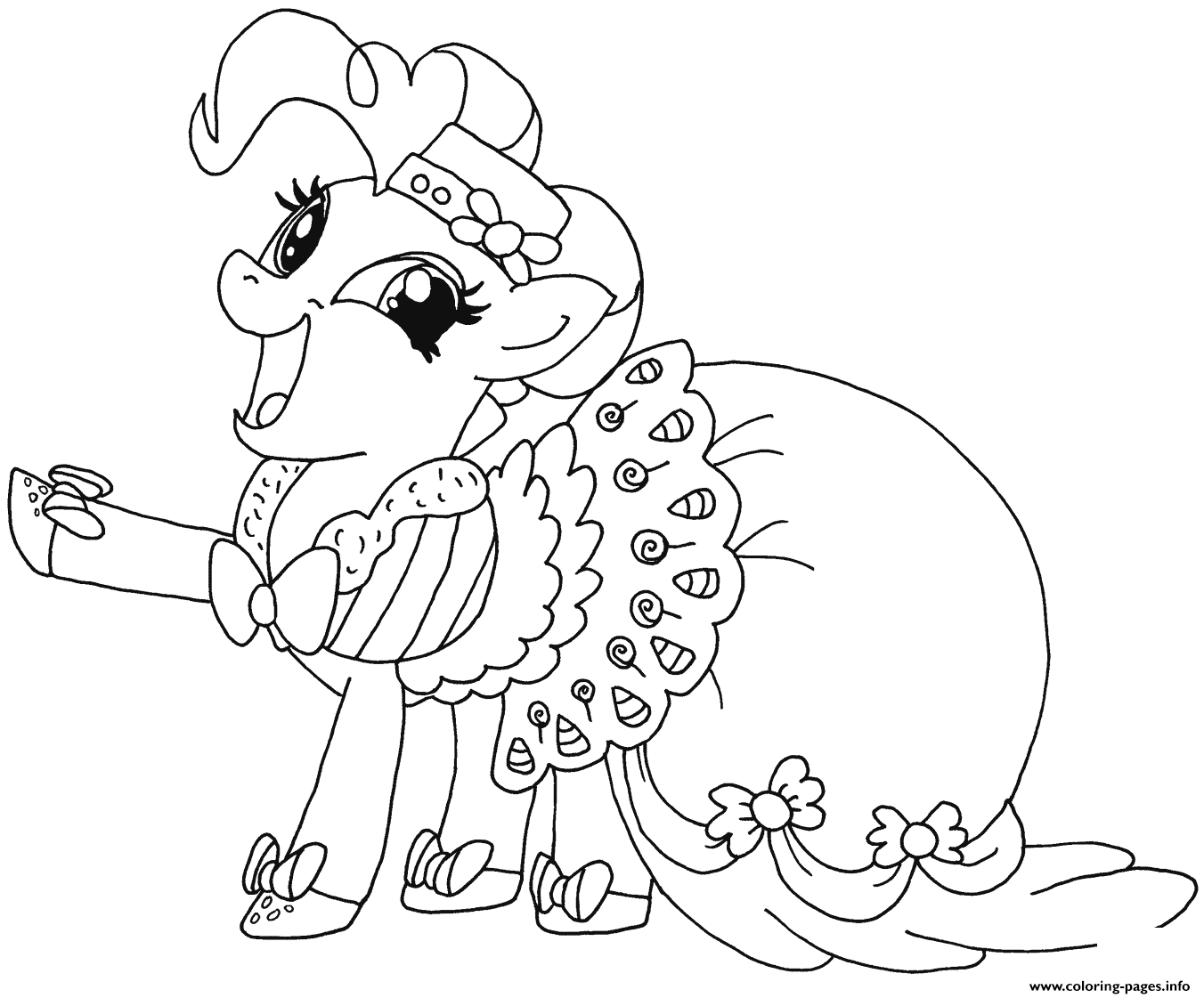 Happy Pinkie Pie My Little Pony Coloring Pages Printable