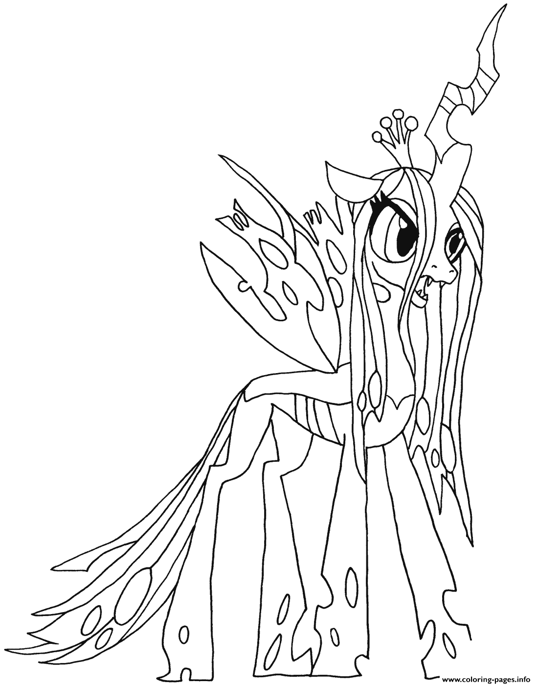 Queen Chrysalis My Little Pony coloring pages