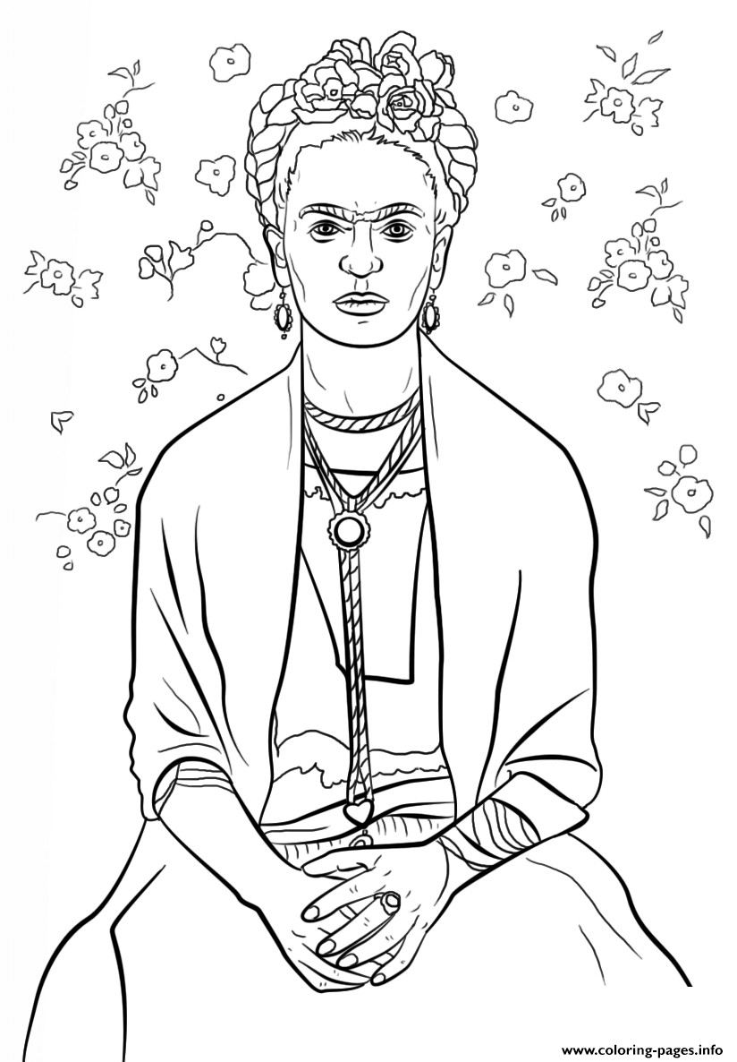 Frida Kahlo Coloring Pages Printable