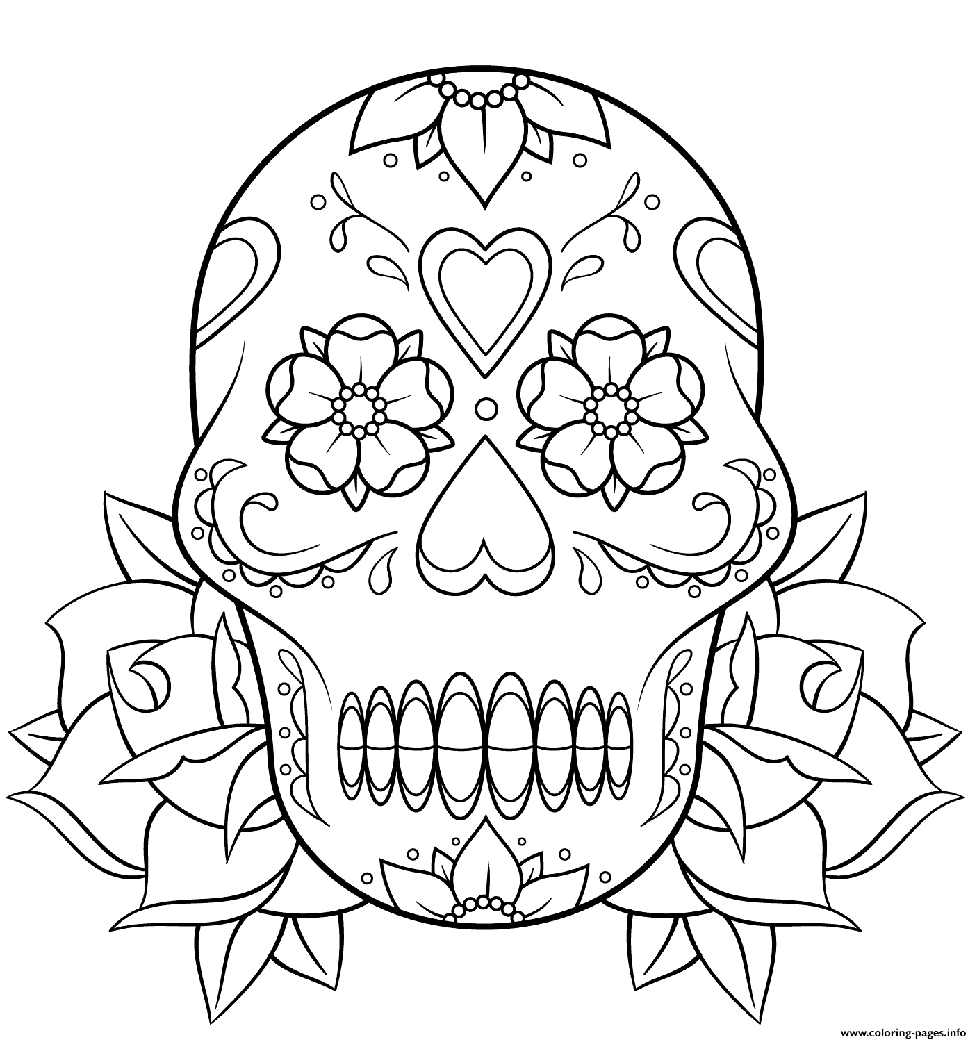 sugar-skull-and-roses-2-calavera-coloring-pages-printable