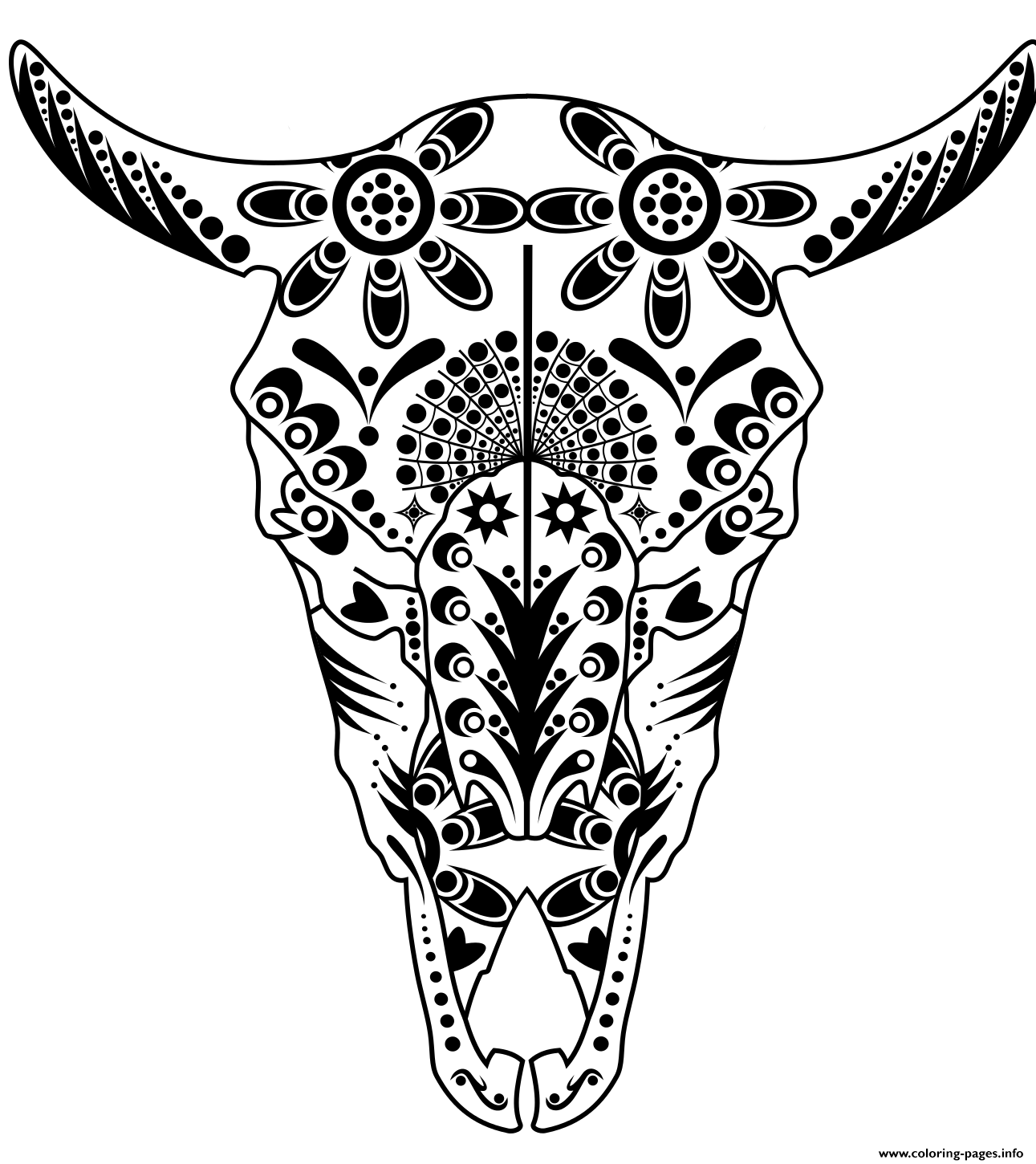 cow sugar skull pitbull advanced calavera coloring pages