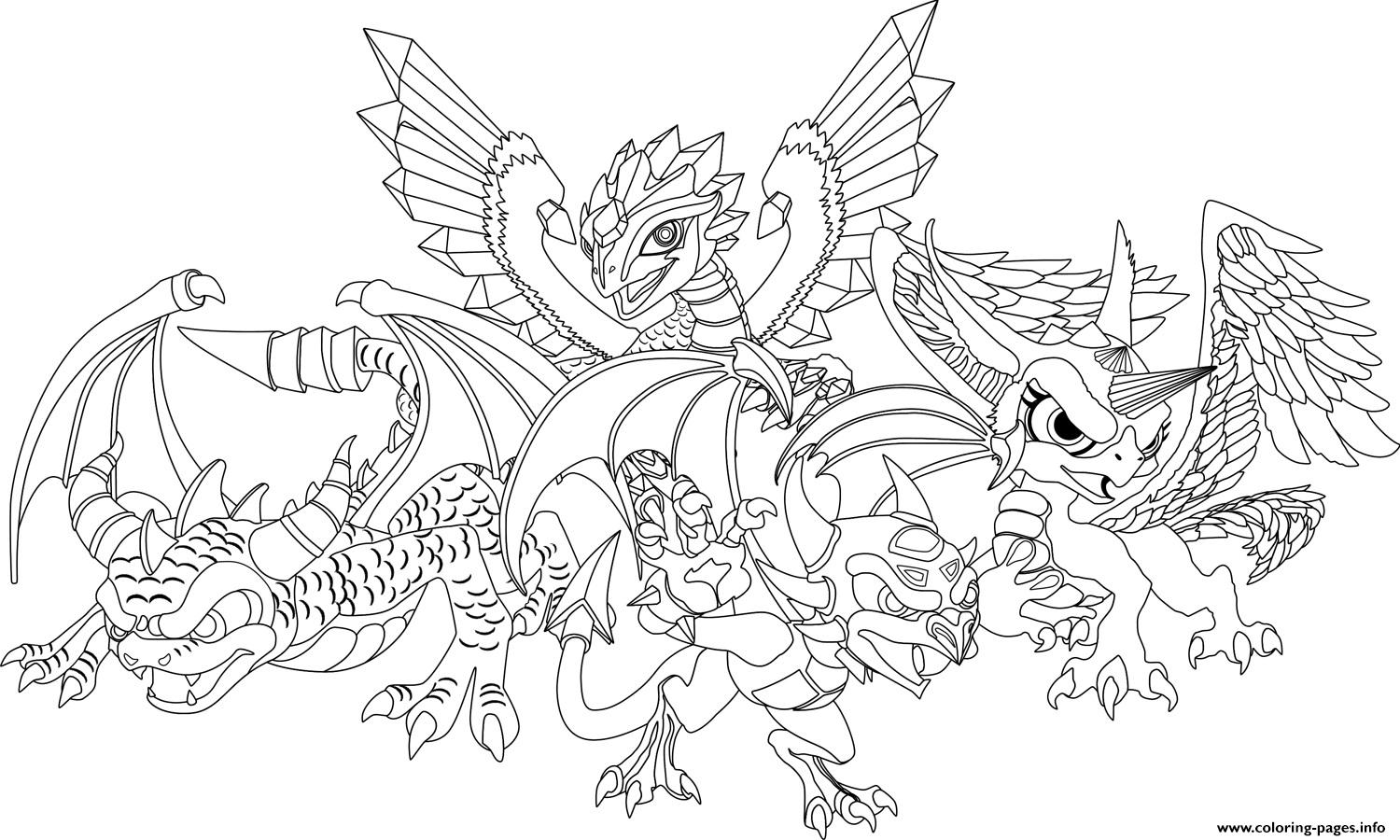 Animal Dragon City Coloring Pages for Kids