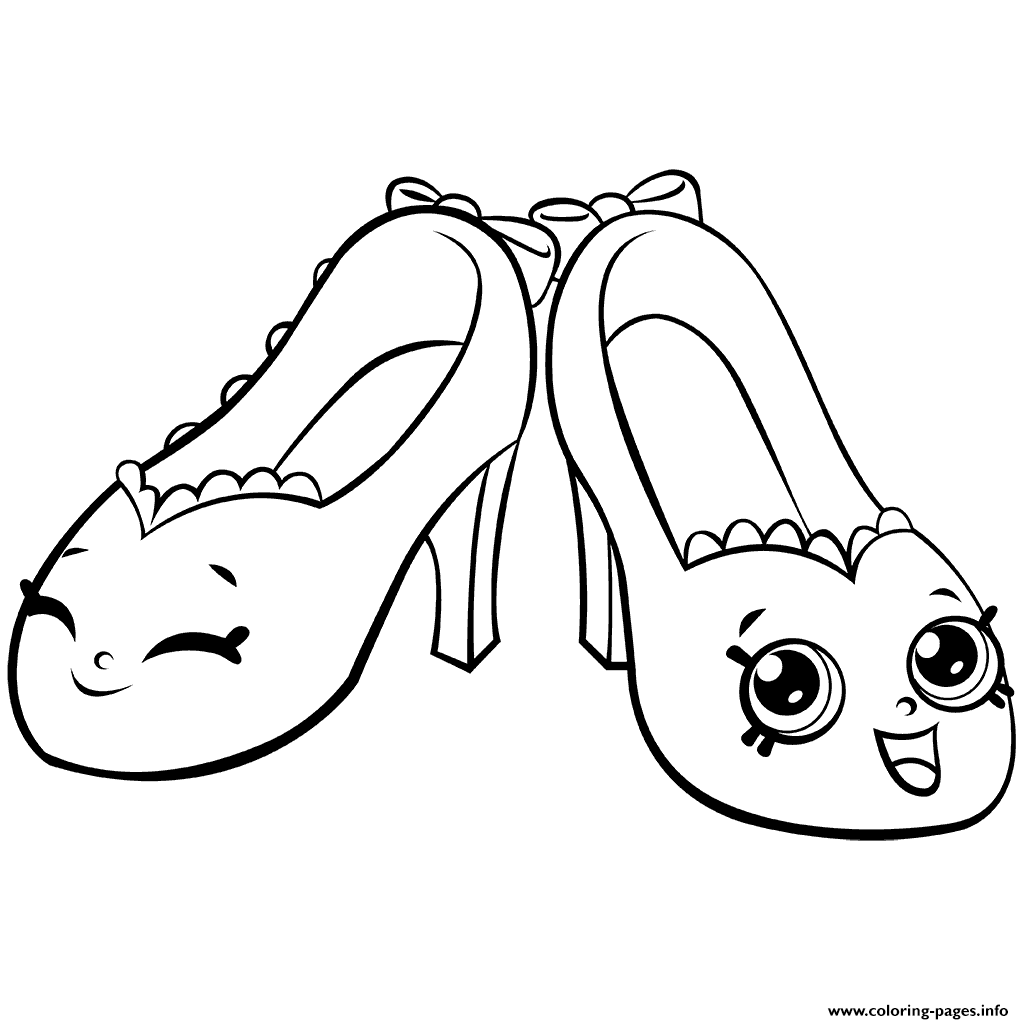 Season 7 Pretty Shopkins Shoes Royale Colouring Pages coloring pages Print Download