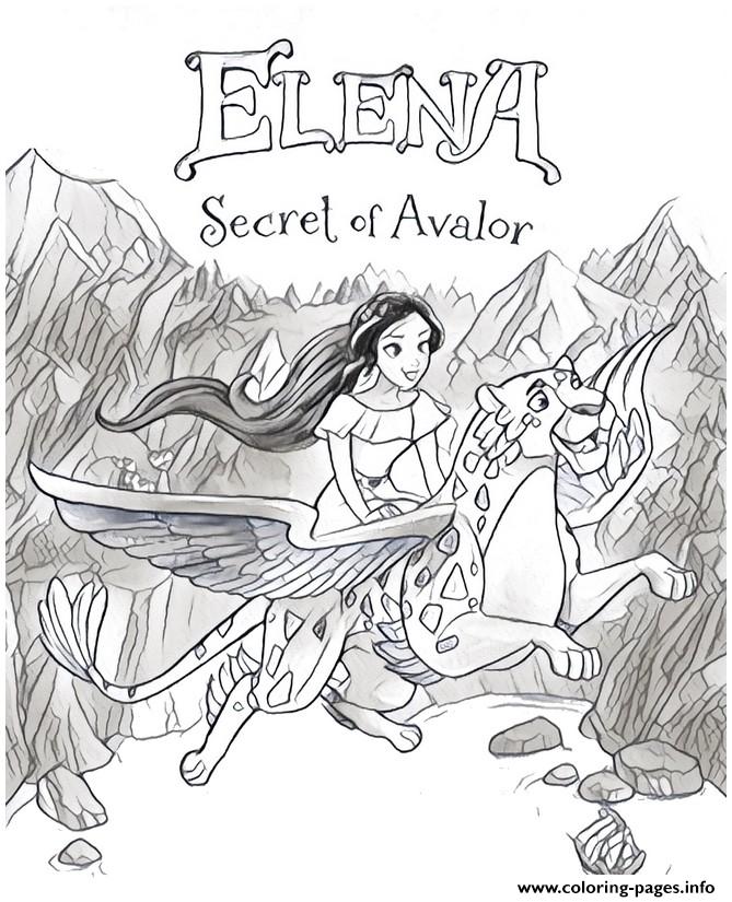 Secret De Princess Elena Avalor Coloring Pages Printable