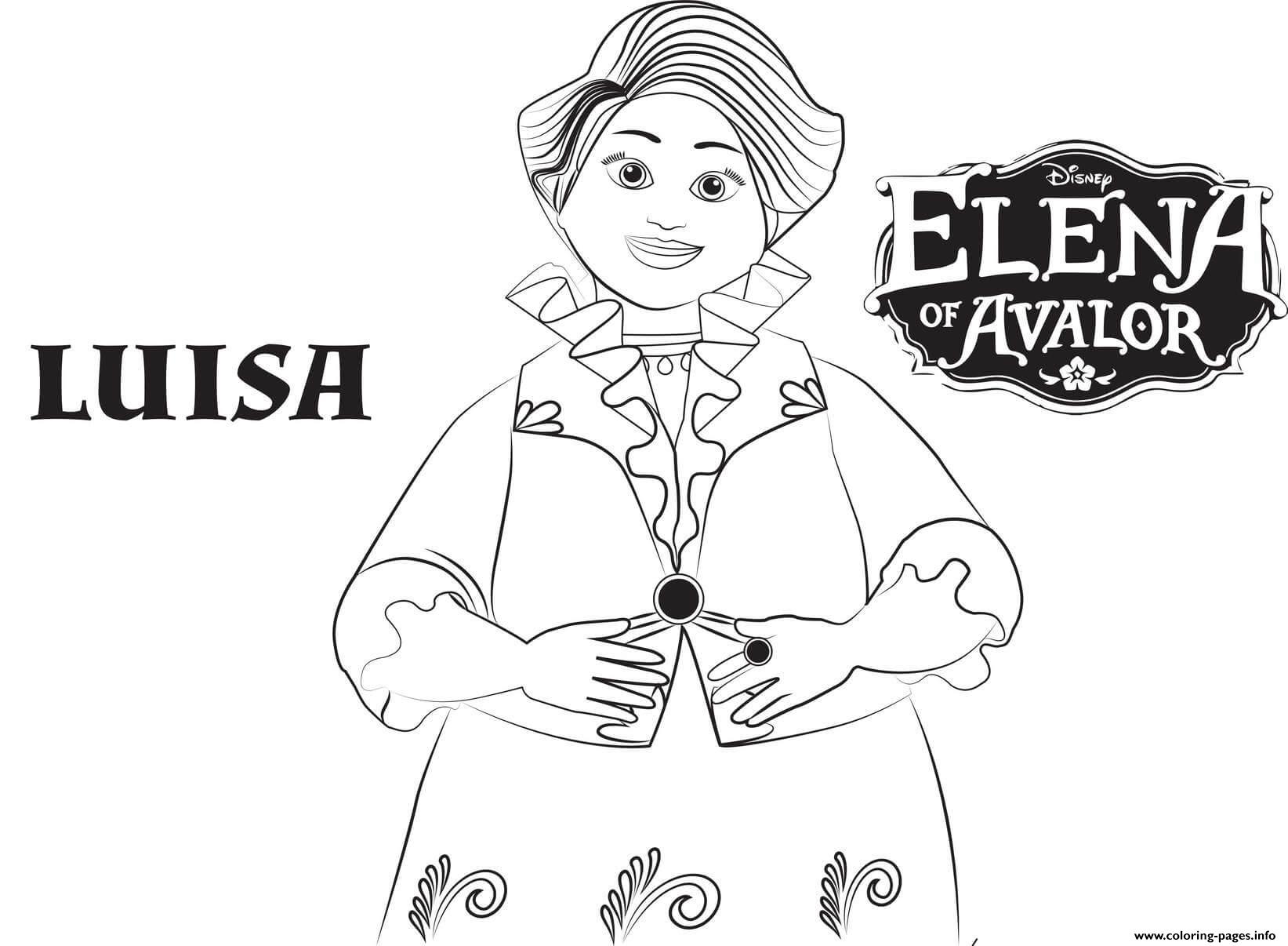 Elena Of Avalor Luisa Disney Coloring Pages Printable