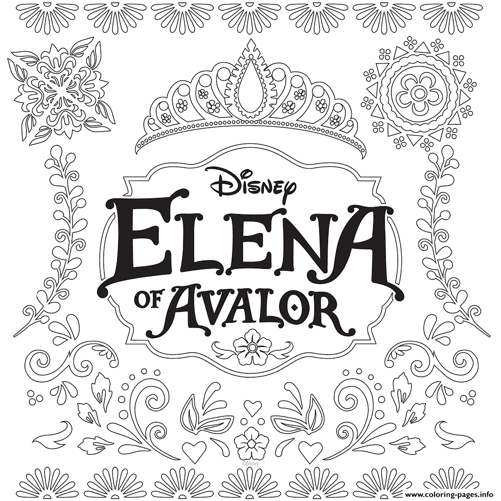 Elena Avalor Disney Princess Chanel Cartoon Coloring Pages