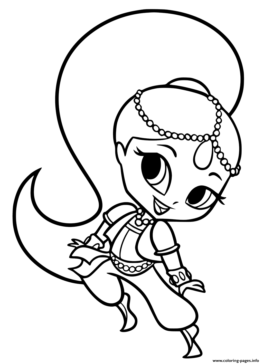 Shimmer And Shine To Colour Shimmer coloring pages