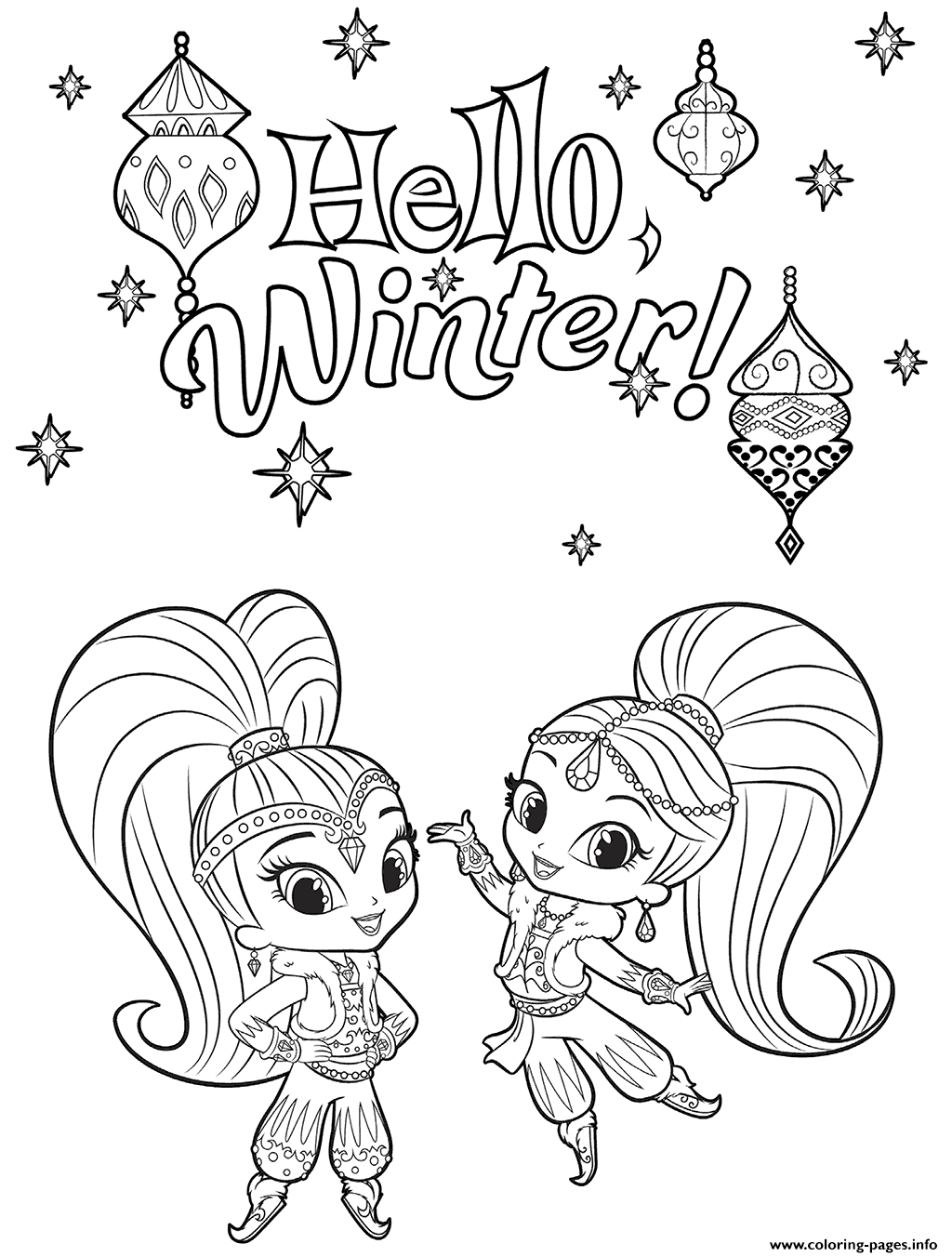 Shine And Shimmer Winter Coloring Coloring Pages Printable