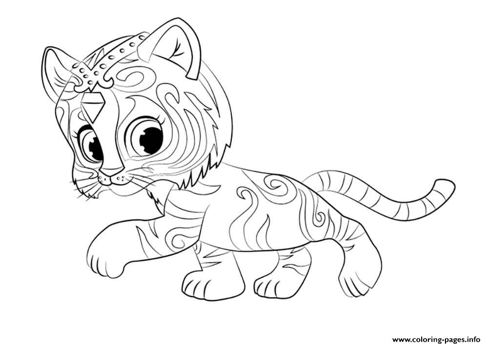 Shimmer And Shine Nahal Coloring Pages Printable