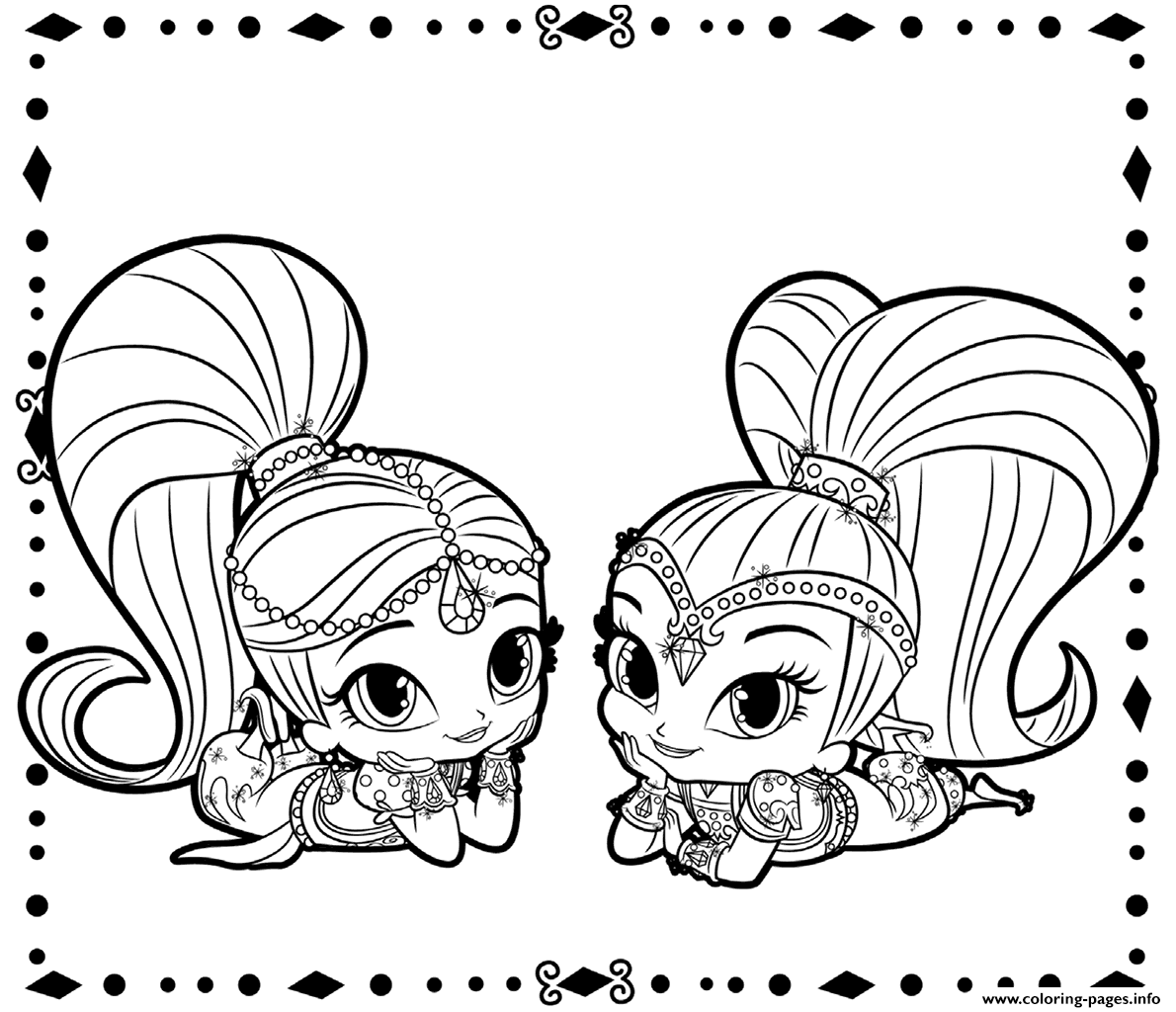 Shimmer And Shine coloring pages
