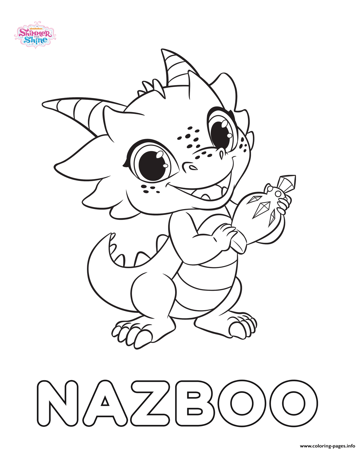 Shimmer And Shine Nazboo coloring pages