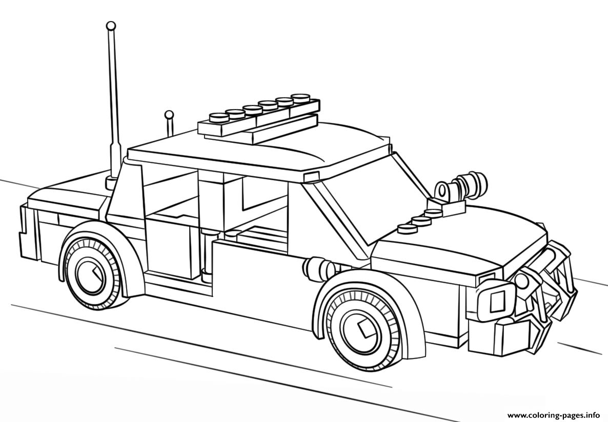 Lego Police Car City Coloring Pages Printable
