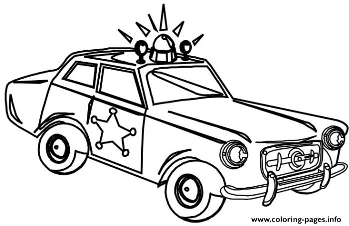 Police Car Coloring Pages Free Printable Cars