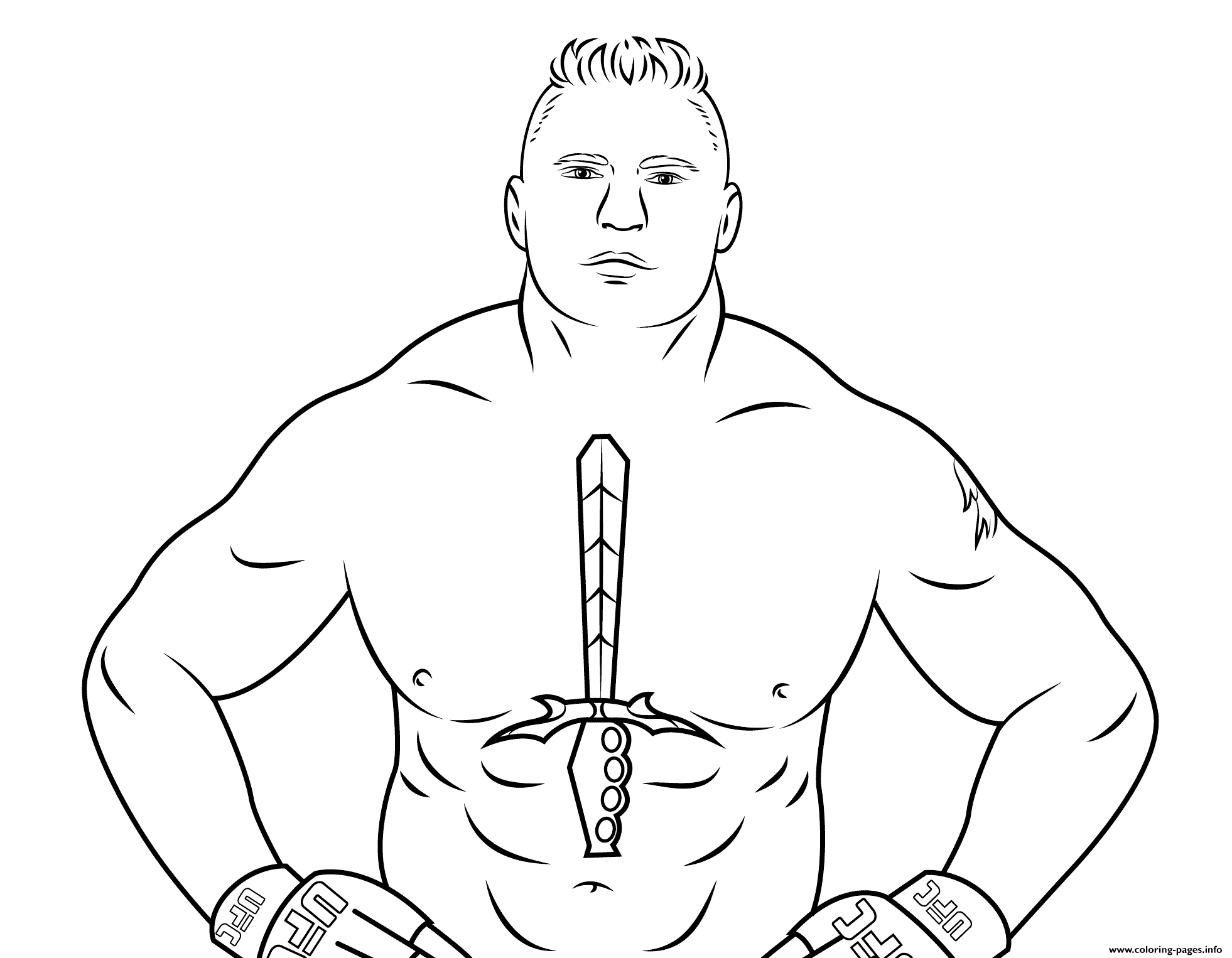 Wwe Brock Lesnar Coloring Page Pages Printable Pdf