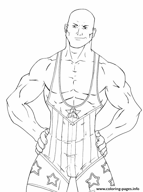 Wrestling Star WWE Coloring Pages Printable