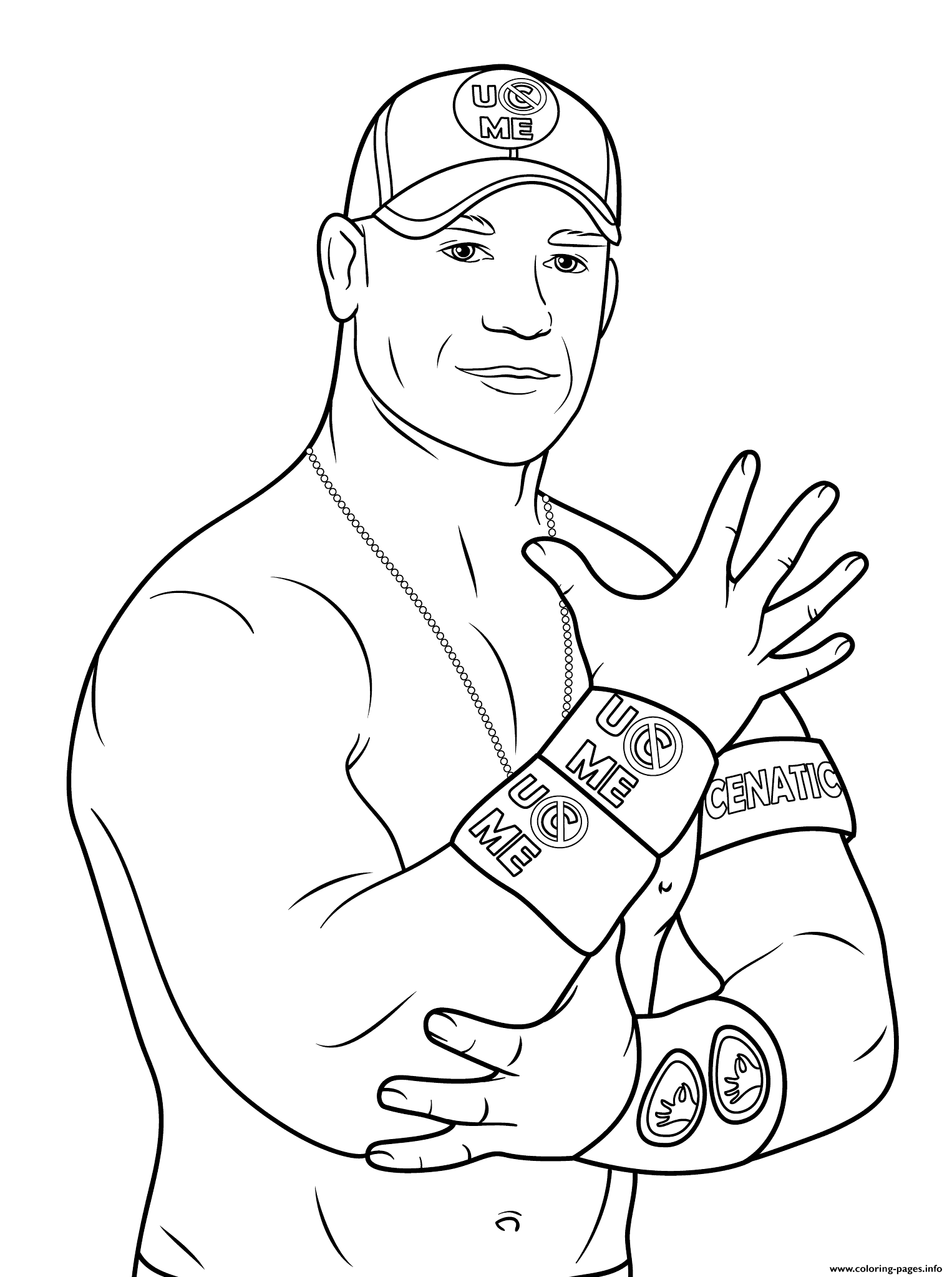 John Cena Coloring Page Coloring Pages Printable