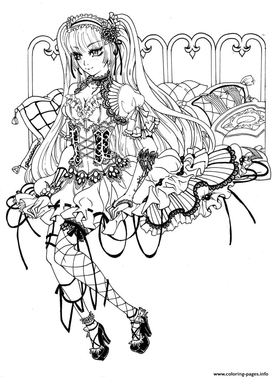 Gothic Fairy Coloring Pages Printable