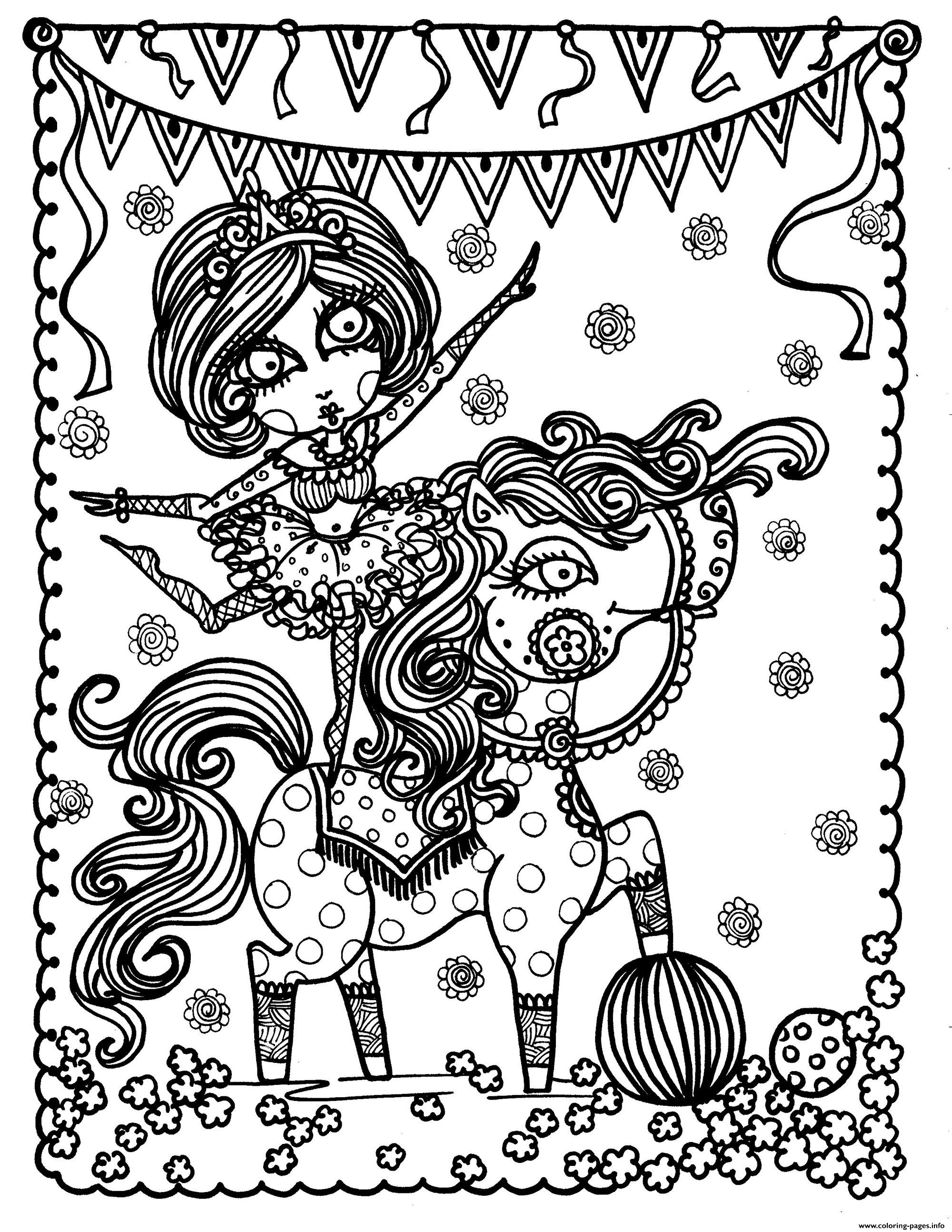 Adult Young Horse By Deborah Muller Coloring Pages Printable