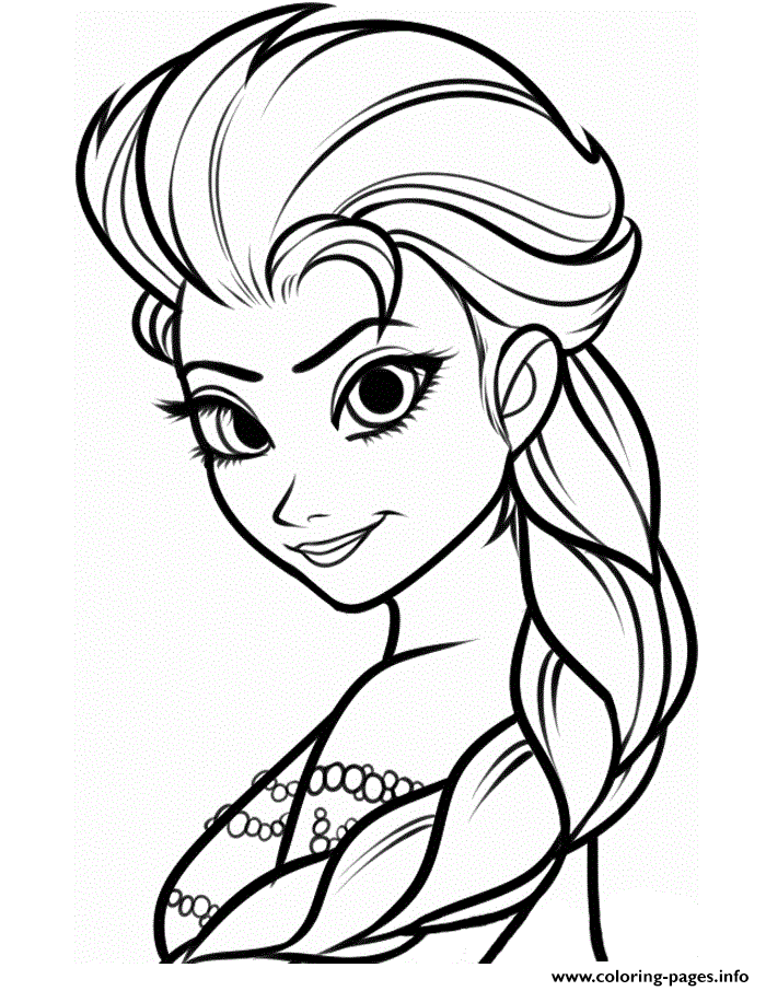 Elsa From Frozen Disney Coloring Pages Printable
