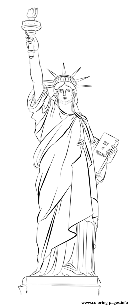Statue Of Liberty Coloring Pages Printable
