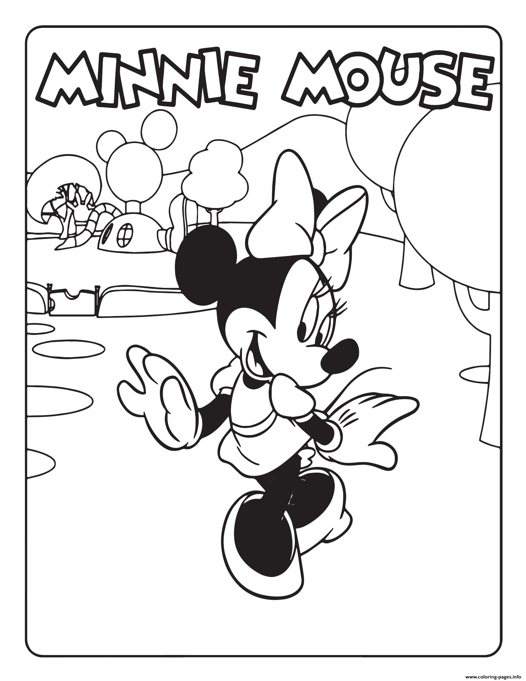 Minnie Mouse Free Printable Coloring Pages