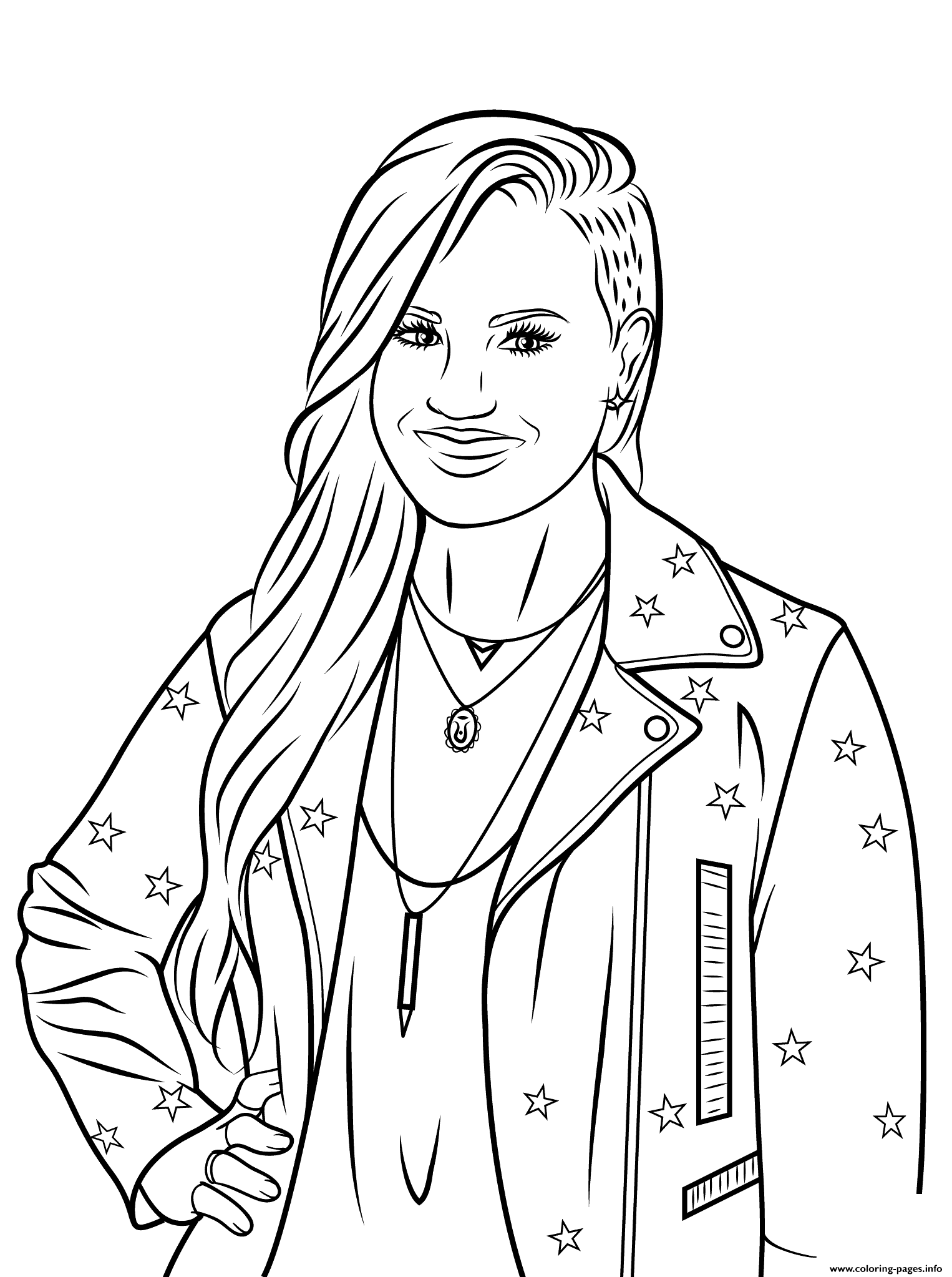 Demi Lovato Celebrity Coloring Pages Printable Online