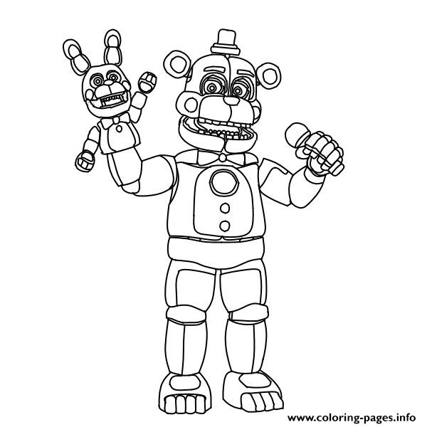 Fnaf Freddy Funtime Coloring Pages Printable