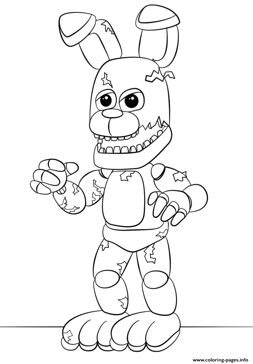 Fnaf Spring Trap - Free Colouring Pages