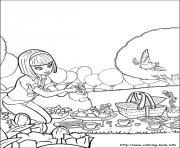 Printable barbie thumbelina 13 coloring pages