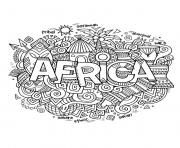 Printable adult africa abstract symbols coloring pages