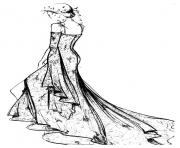 Printable adult robe dentelle chantilly coloring pages