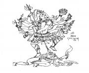 Printable adult shiva 8 bras coloring pages