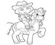 Dora Explorer Coloring Pages Free Printable Horse
