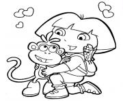 Printable dora the explorer coloring pages