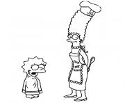 Printable marge simpson coloring pages