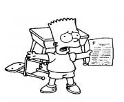 Printable bart simpson coloring pages