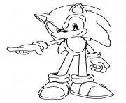 Printable check sonic he is fast coloring pages